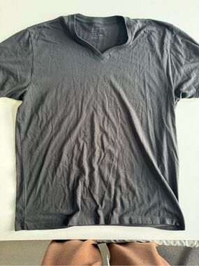 Fresh Clean Tees Men's Charcoal V-Neck T-Shirt